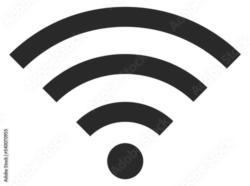 Wi-fi black line icon. Wireless connection symbol