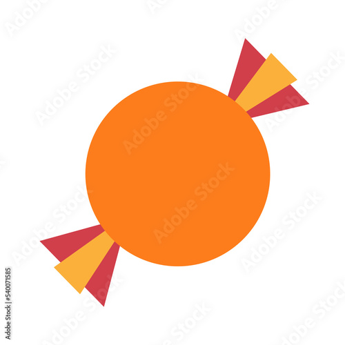 simple halloween sweet candy round shape orange wrap