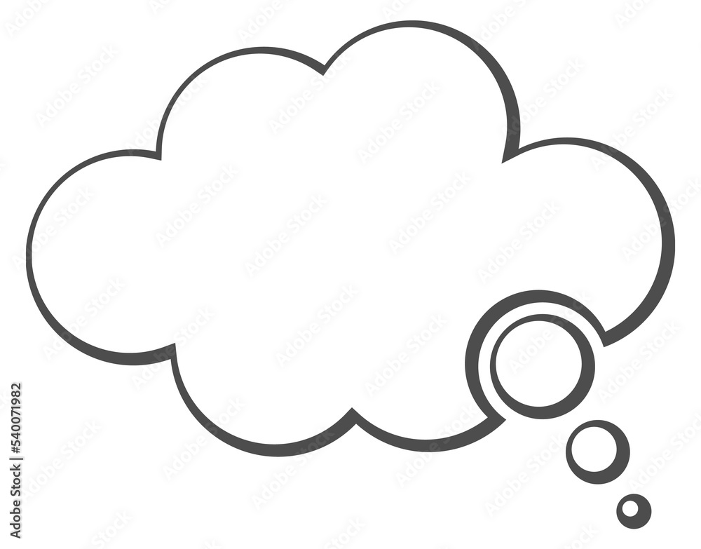 Thinking cloud template. Comic balloon. Blank frame Thinking cloud template. Comic balloon. Blank frame