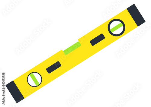 Valokuva Construction level icon. Yellow building ruler tool