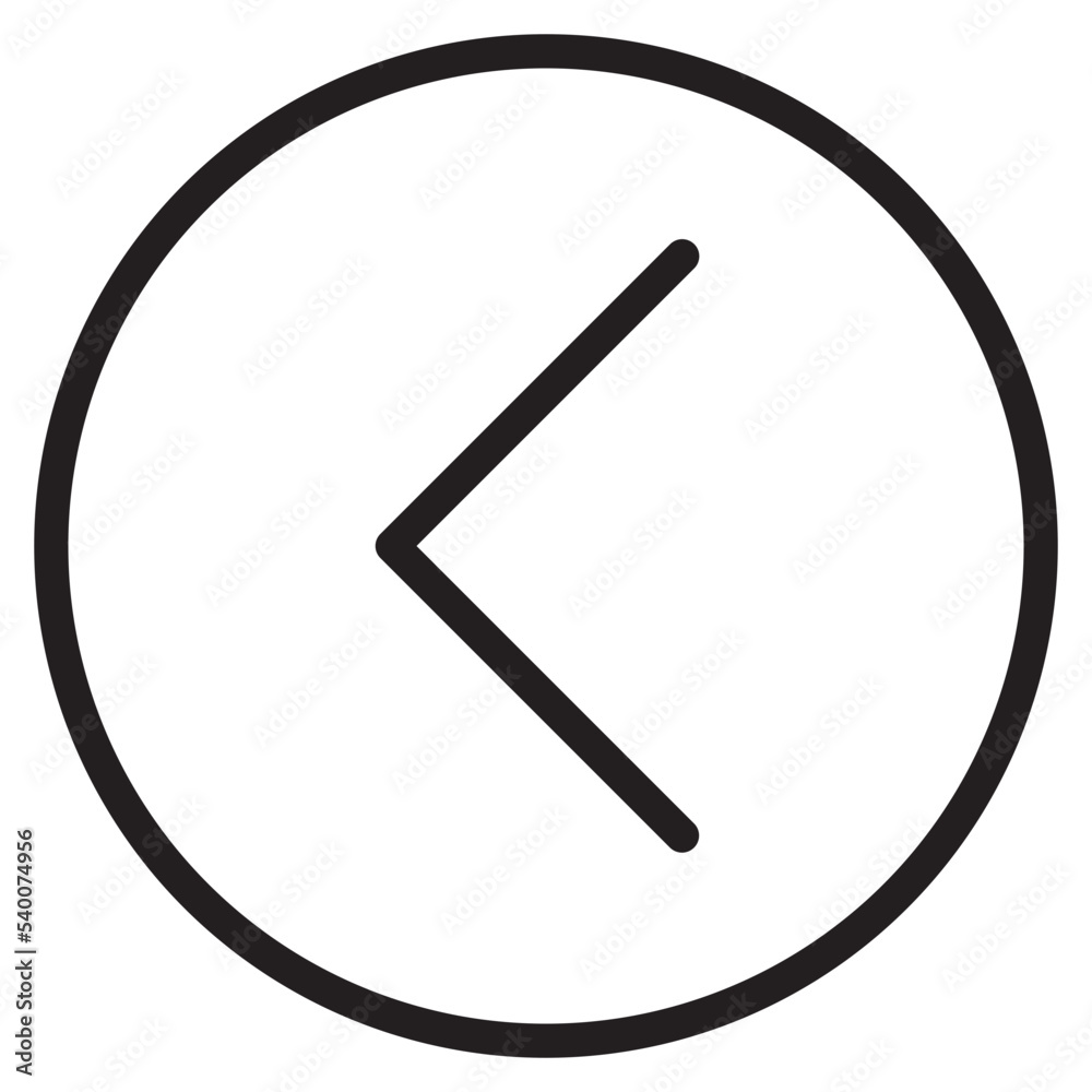 Left alow outline style icon Left alow outline style icon
