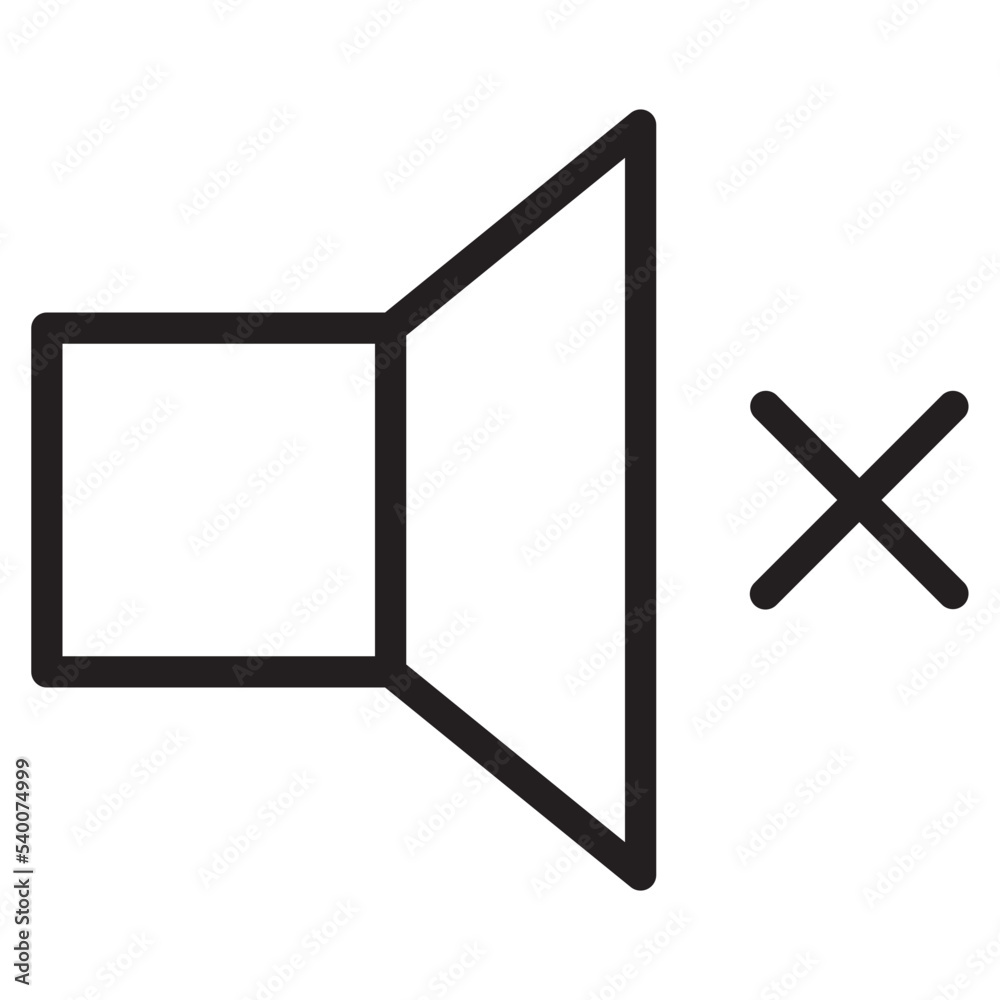 Mute outline style icon Mute outline style icon