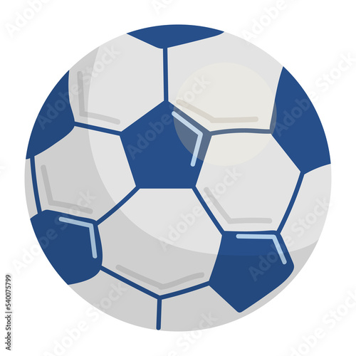 Football icon. Ball for sport game in cartoon style