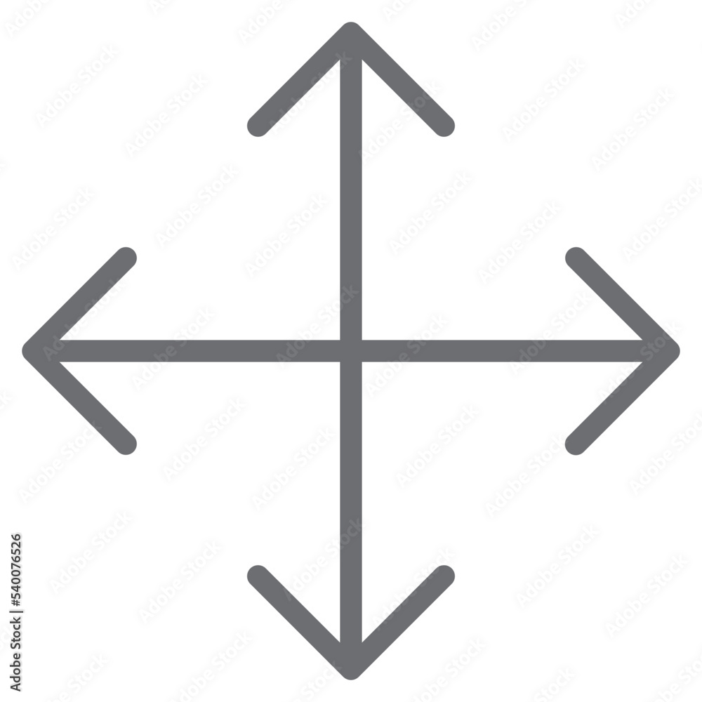 Four arrow color line style icon Four arrow color line style icon