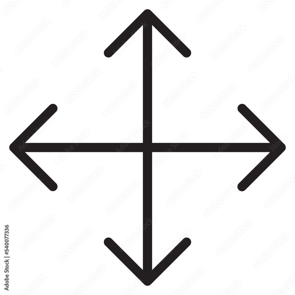 Four arrow outline style icon