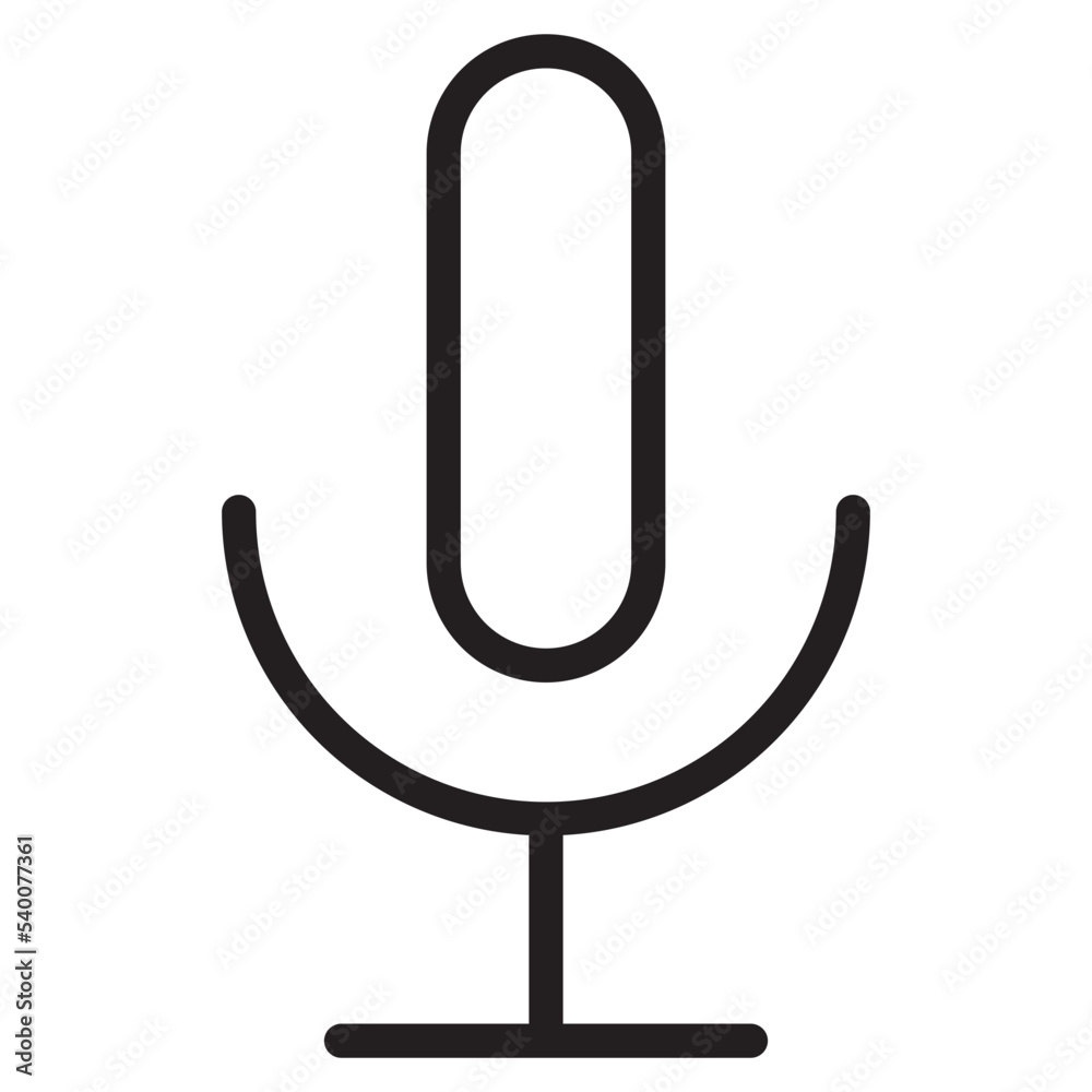 Microphone outline style icon Microphone outline style icon