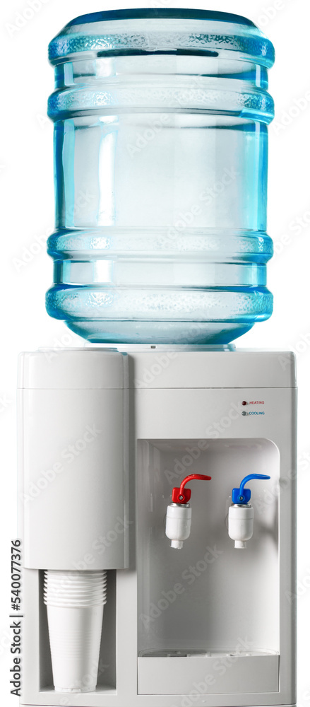 Water Dispenser with Big Water Bottle - Isolated Stock Photo | Adobe Stock