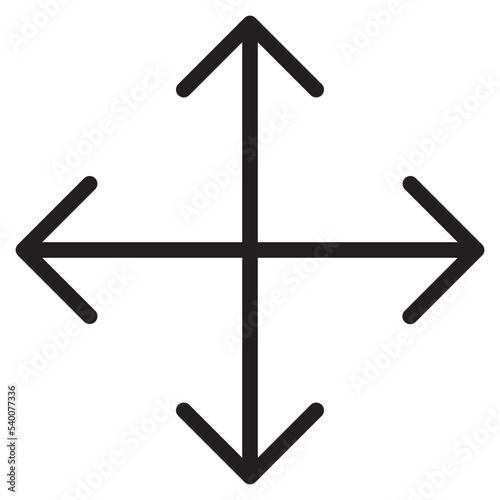 Obraz na płótnie Four arrow outline style icon w salonie