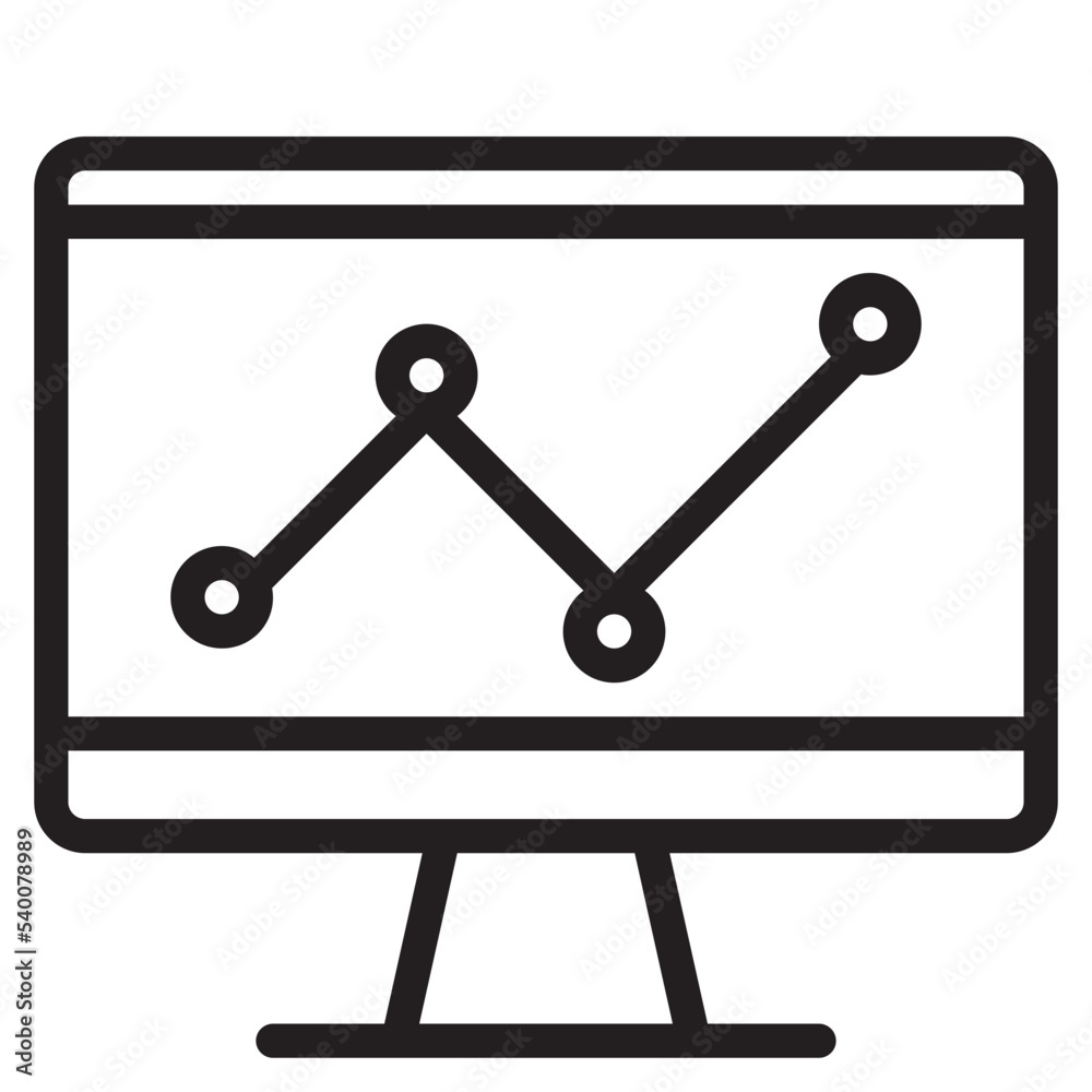 Monitoring outline style icon Monitoring outline style icon