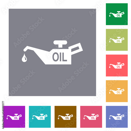 Oiler square flat icons