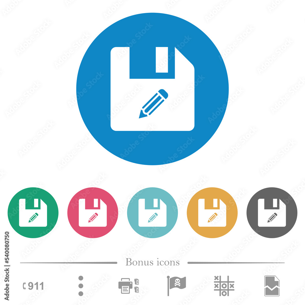 Edit file flat round icons Edit file flat round icons