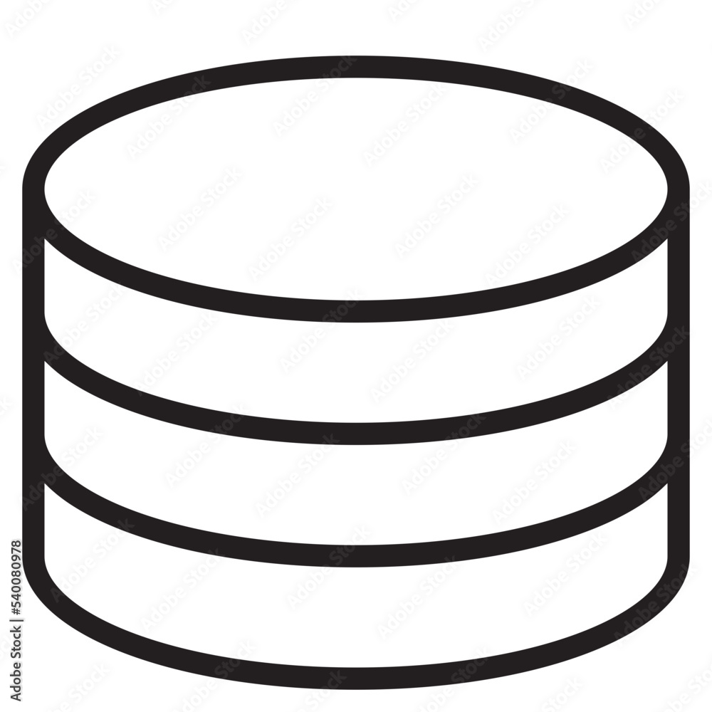 Database outline style icon Database outline style icon