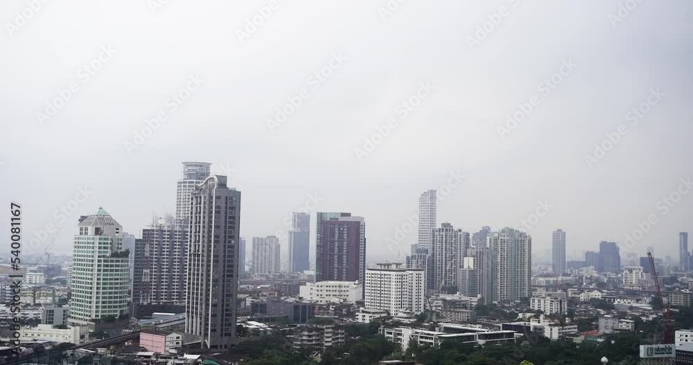 Time lapse of Bangkok cityscape skyline at sunset time Time lapse of Bangkok cityscape skyline at sunset time