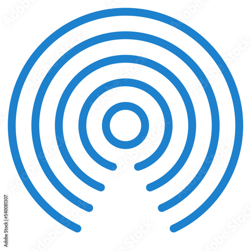 Wireless internet blue style icon