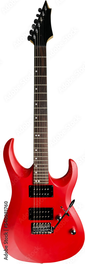 Guitar electric guitar isolated musical instrument music instrument red - obrazy, fototapety, plakaty 