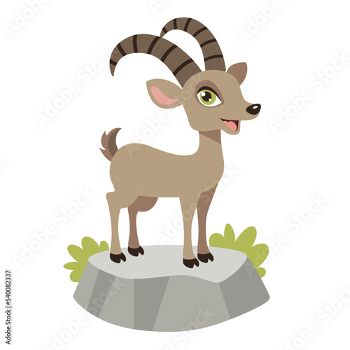 Cartoon Illustration Of A Goat