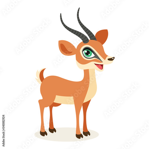 Cartoon Illustration Of An Antelope