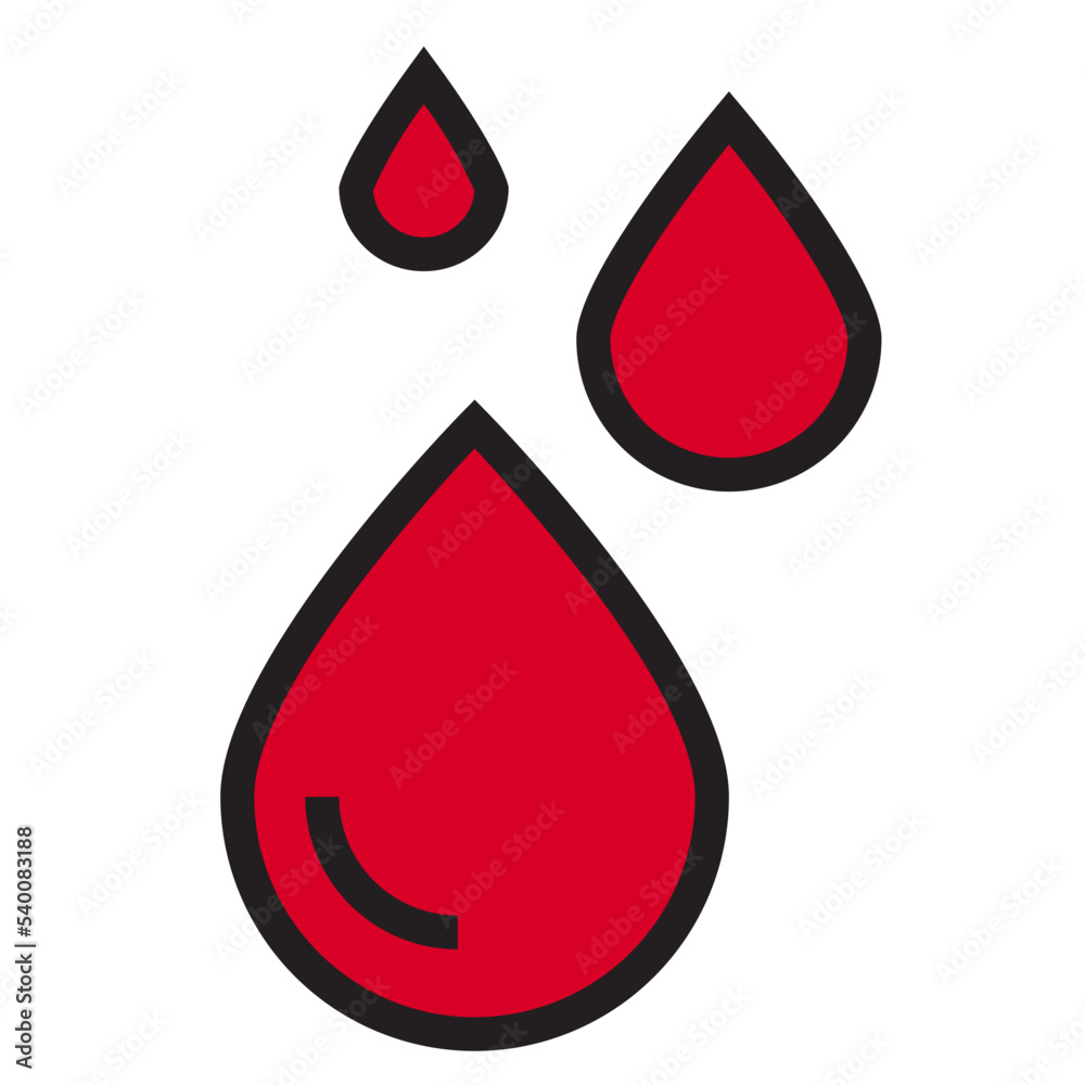 Fototapeta premium Bloods color line style icon