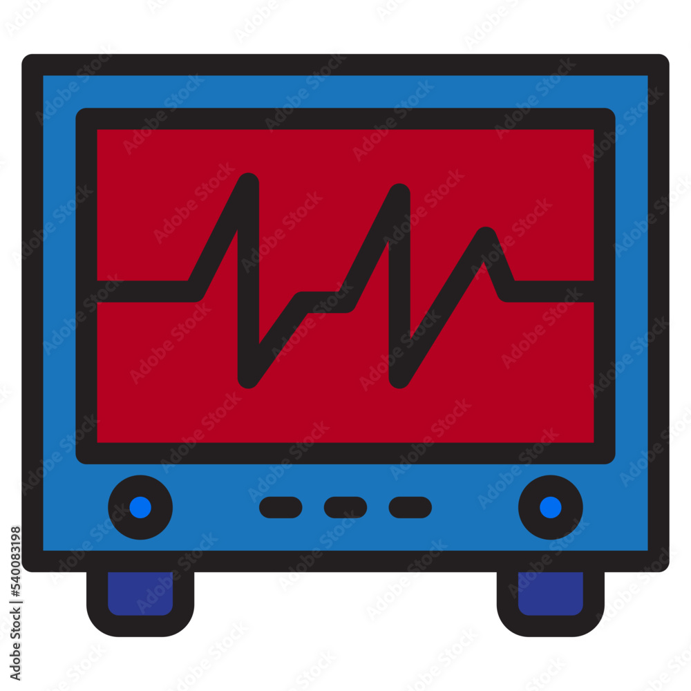 Carddiogram color line style icon Carddiogram color line style icon