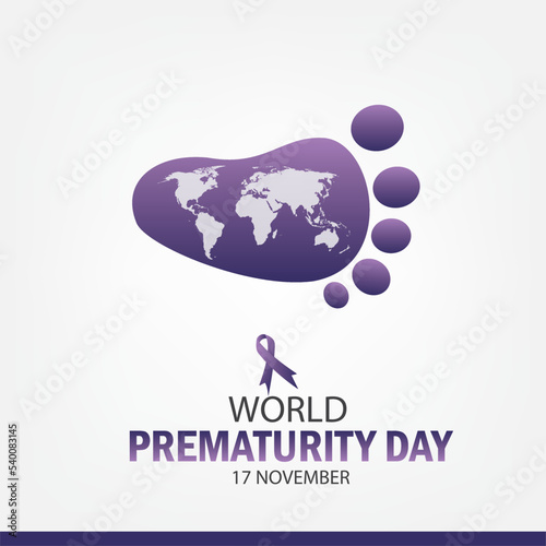 Vector Illustration of World Premature Day. Simple and Elegant Design