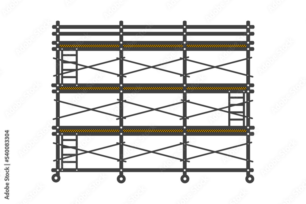 Scaffolding construction flat line icon vector. Scaffolding construction flat line icon vector.