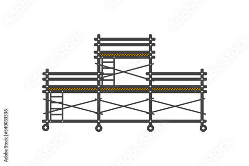 Scaffolding construction flat line icon vector.