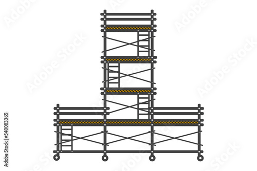 Scaffolding construction flat line icon vector.