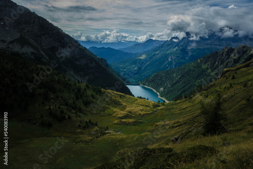 landscape of lake agaro in alpe devero photo