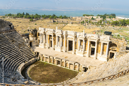 Ancient ruins in Pamukkale, Turkey