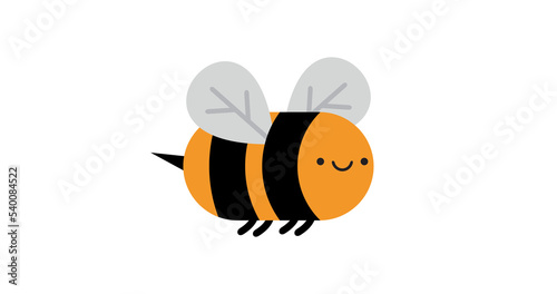 cute bee transparent mascot