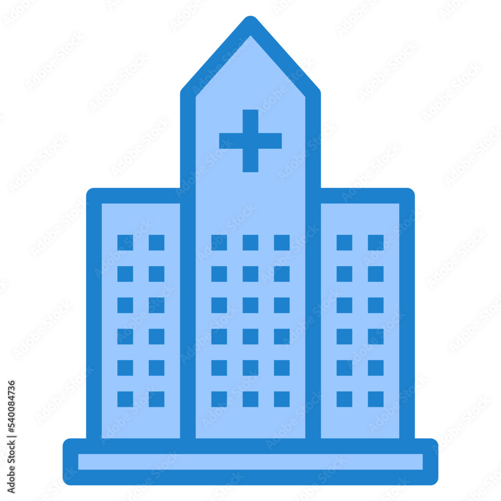 Hospital blue style icon Hospital blue style icon