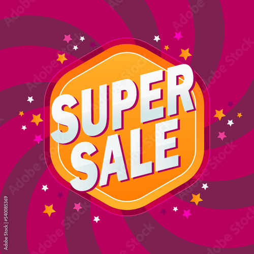 Stylish pink vector banner for trade  sales  discounts. 