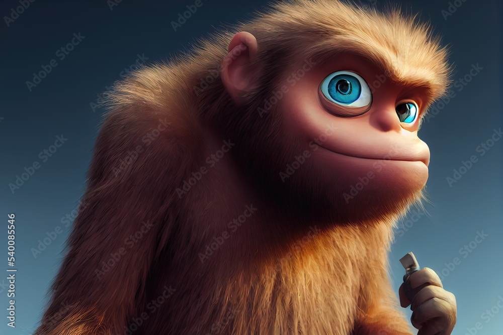 Sasquatch Computer 3D rendered Sasquatch (Bigfoot) with cute kawaii look like modern ...