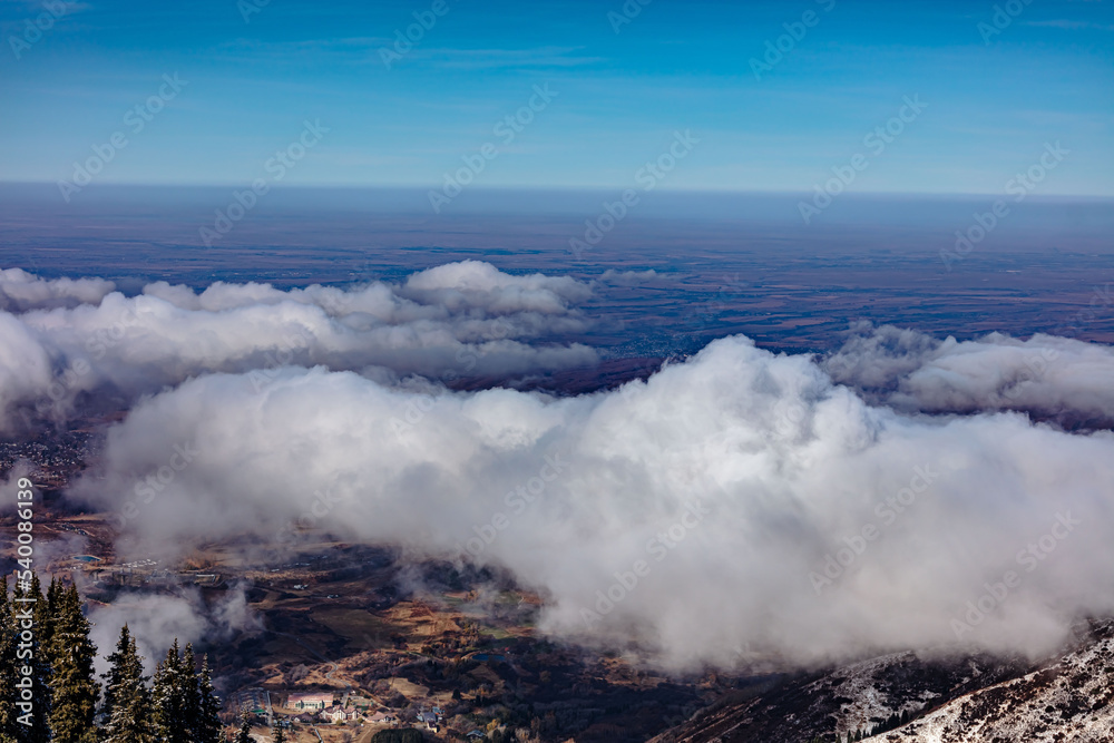 Fototapeta premium clouds over the mountains