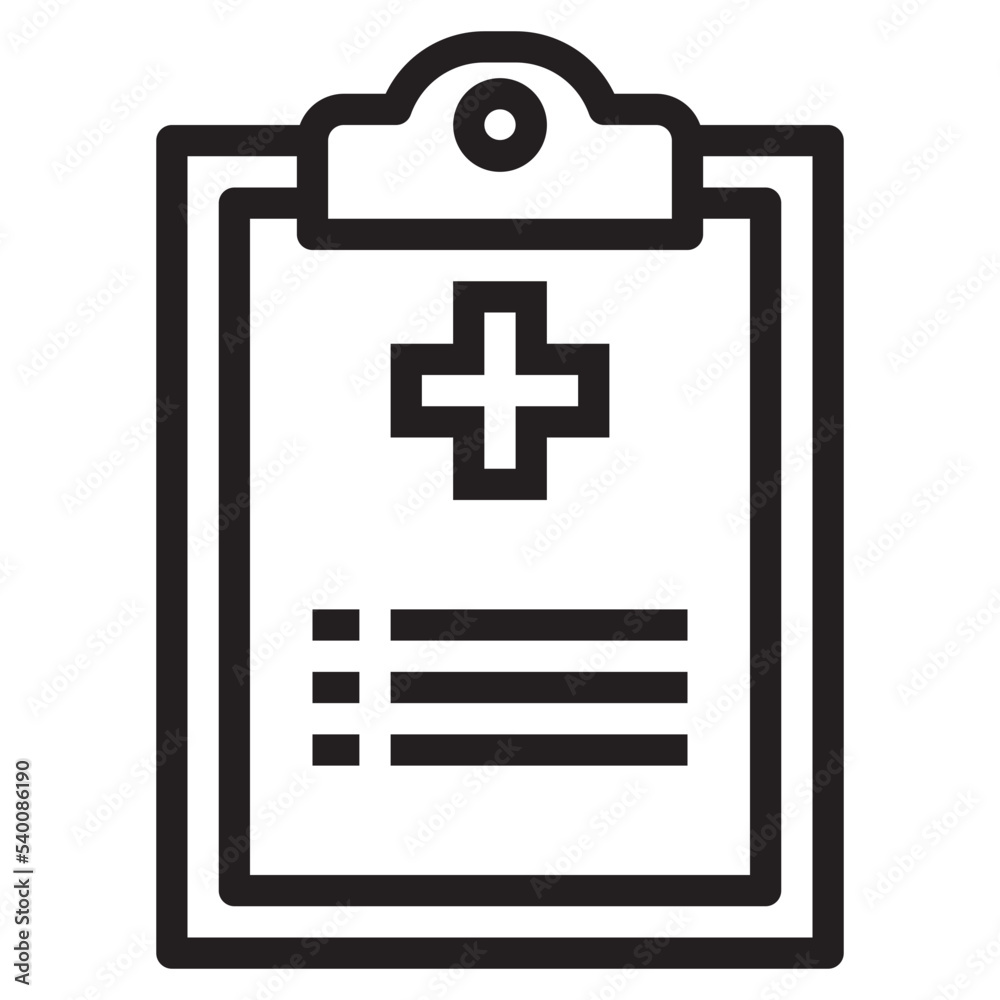 Obraz premium Medical result outline style icon