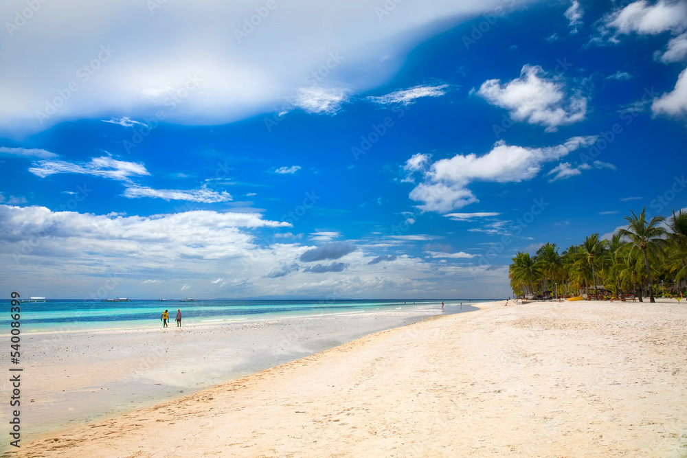 Beautiful, White Dumaluan Beach on Panglao Island, Bohol, Philippines