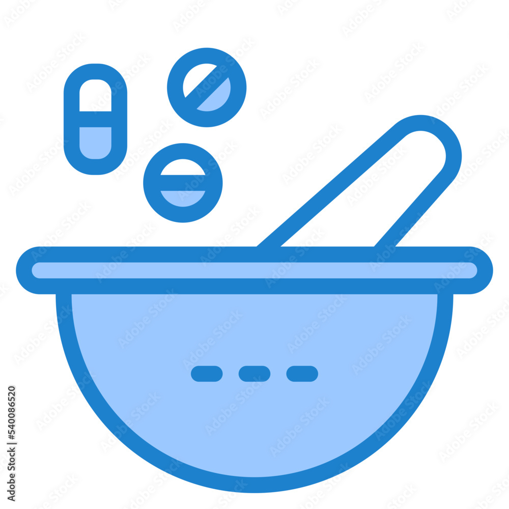 Mortar blue style icon Mortar blue style icon