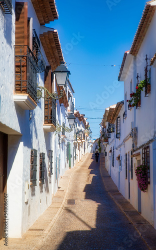 Street in the Old City of Altea, Spain