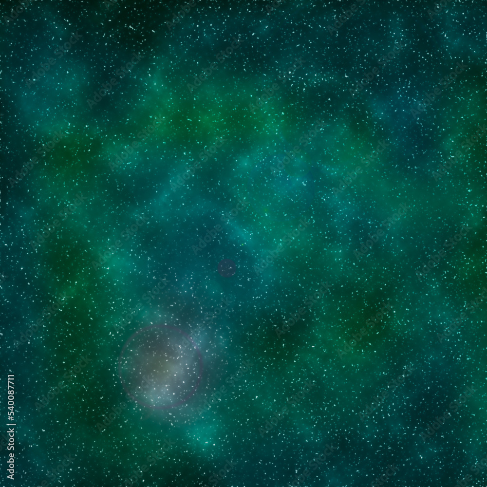 fondo espacial cósmico con estrellas nebulosas cielo verde
