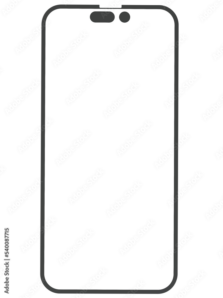 Modern phone in blank screen Modern phone in blank screen