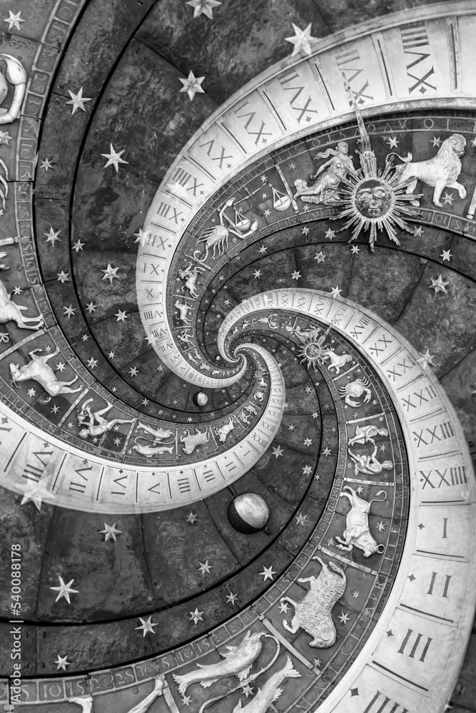 Abstract old conceptual background on mysticism, astrology, fantasy