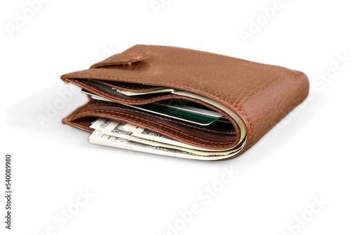 Wallet with Money and Credit Cards in it