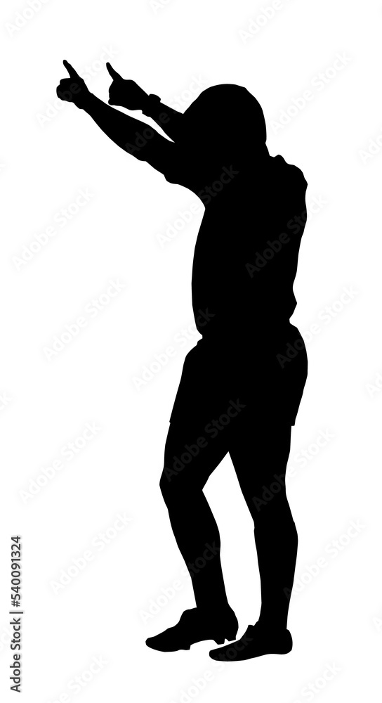 Rugby Referee Indicating Penalty Kick at Goals Rugby Referee Indicating Penalty Kick at Goals