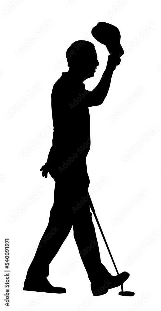Golf Sport Silhouette – Golfer Lifting Cap