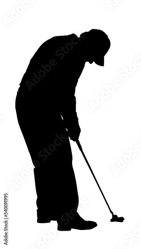 Golf Sport Silhouette - Golfer putting