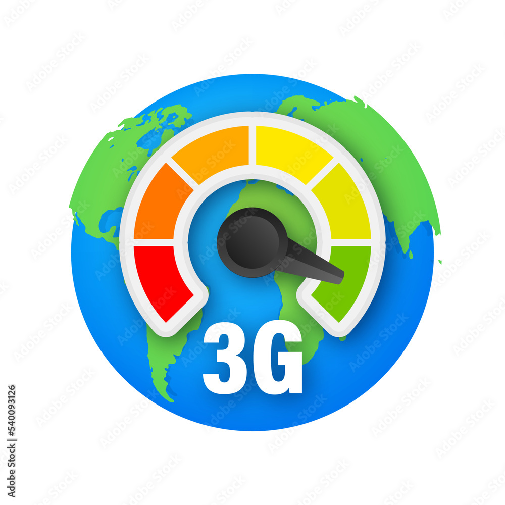 3g network technology. Wireless mobile telecommunication service concept. Marketing website landing template. Vector stock illustration.