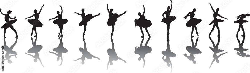 Fototapeta premium ballet dancer silhouettes