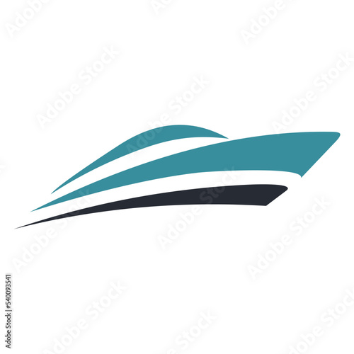 Speed boat logo design template ,Sea boat logo design concept ,Vector illustration