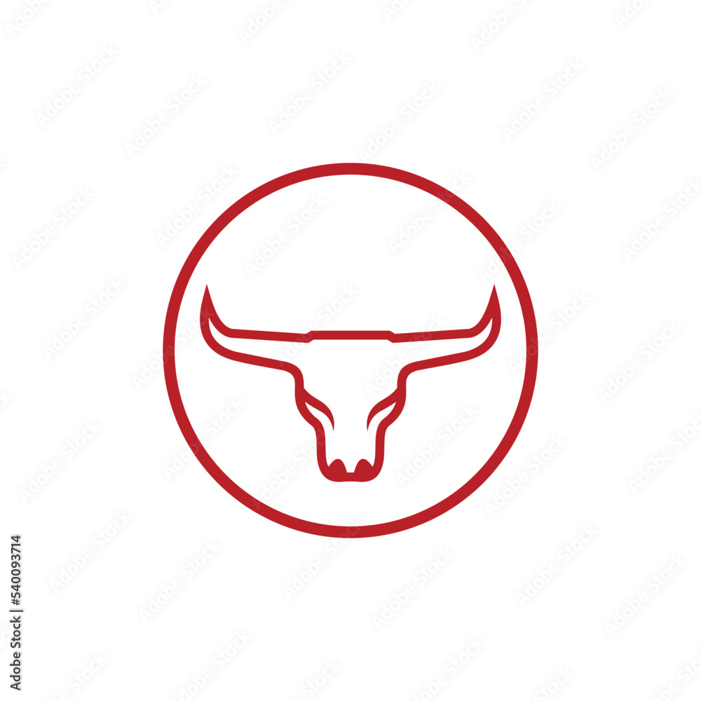 Bull head mascot. Buffalo logo Bull head mascot. Buffalo logo