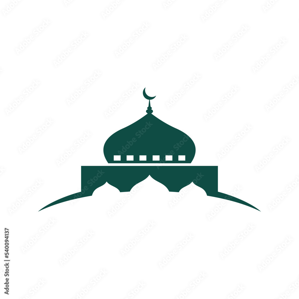 Mosque icon vector Illustration design template Mosque icon vector Illustration design template